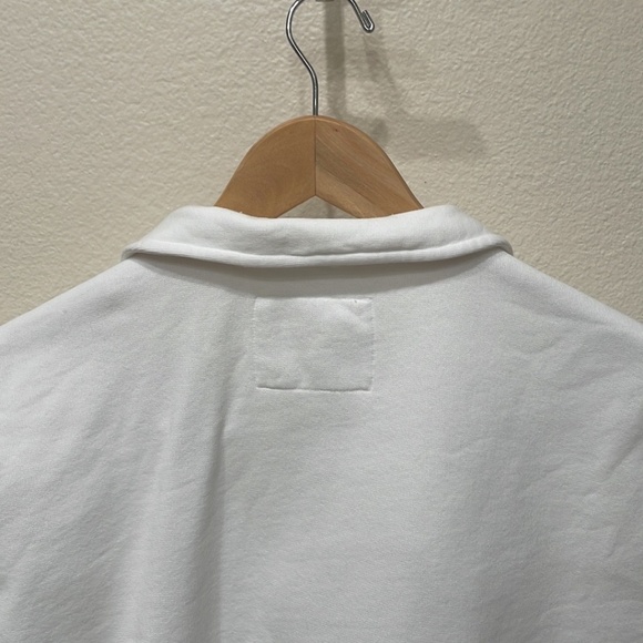 Frank & Eileen White Raw Edge Short Sleeve Polo Shirt—GREAT!! Excl. Condition—M - Picture 4 of 8